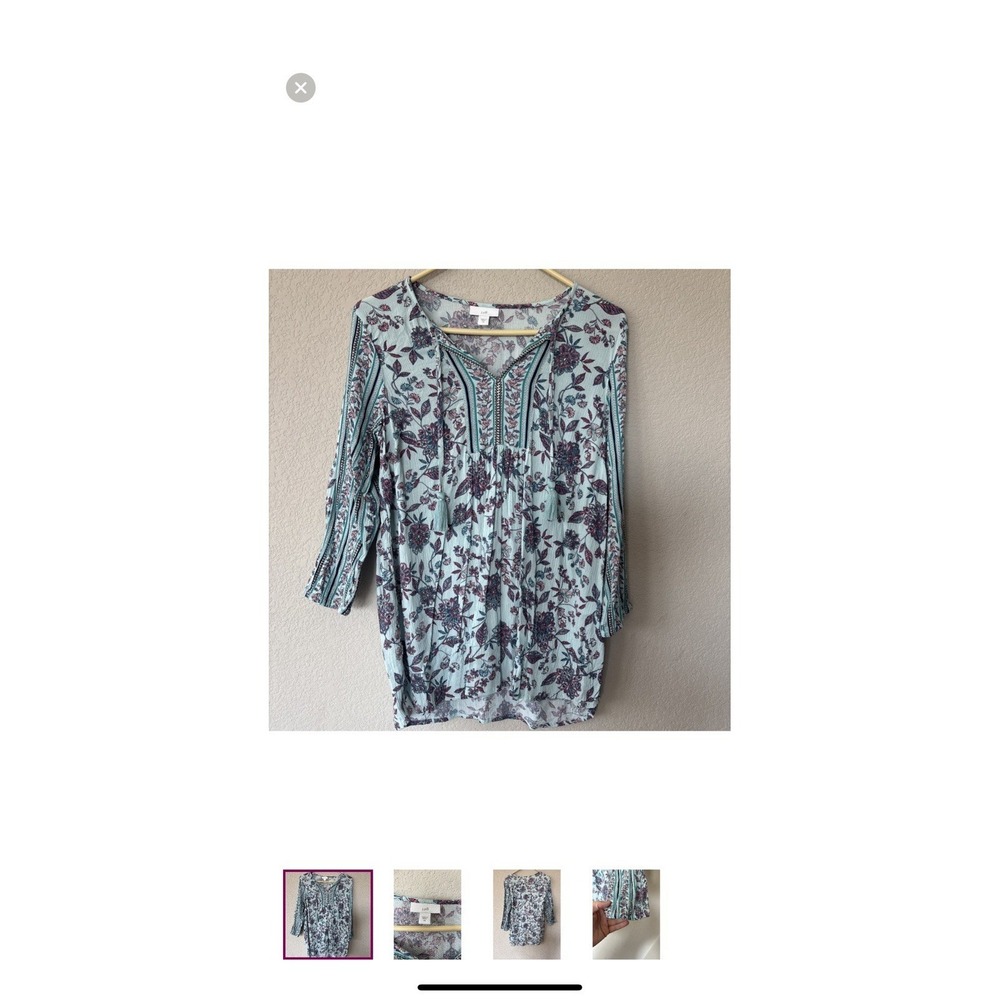 J.Jill Women's Floral Top Size XS